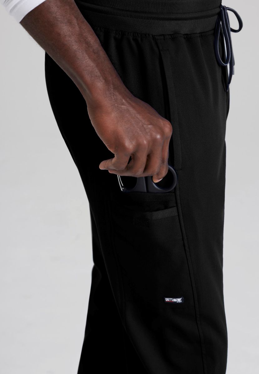 Grey's Anatomy Men's 6 Pocket Straight Pant | BLACK