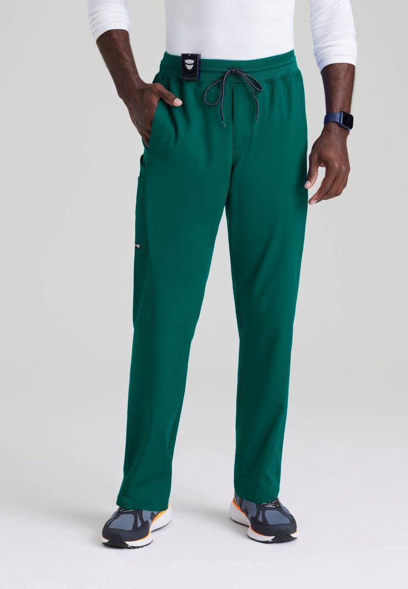 Grey's Anatomy Men's 6 Pocket Straight Pant | Hunter Green