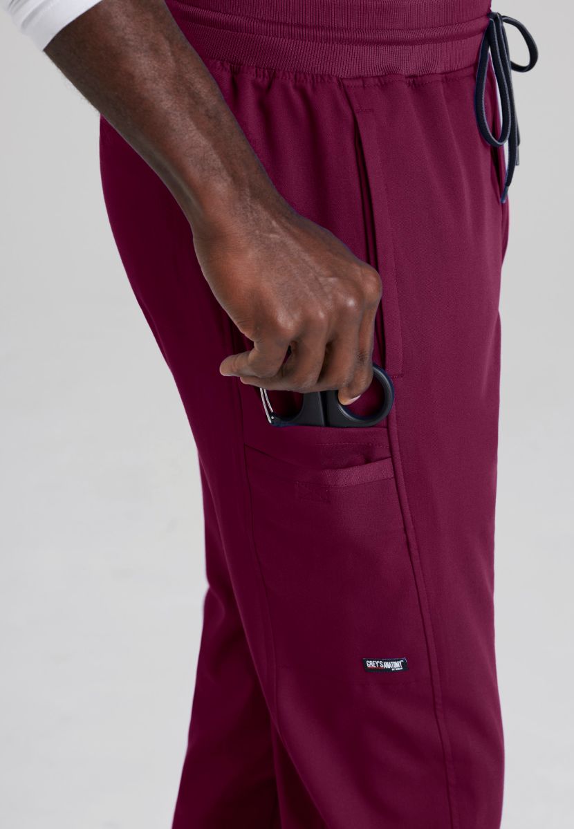 Grey's Anatomy Men's 6 Pocket Straight Pant | Wine