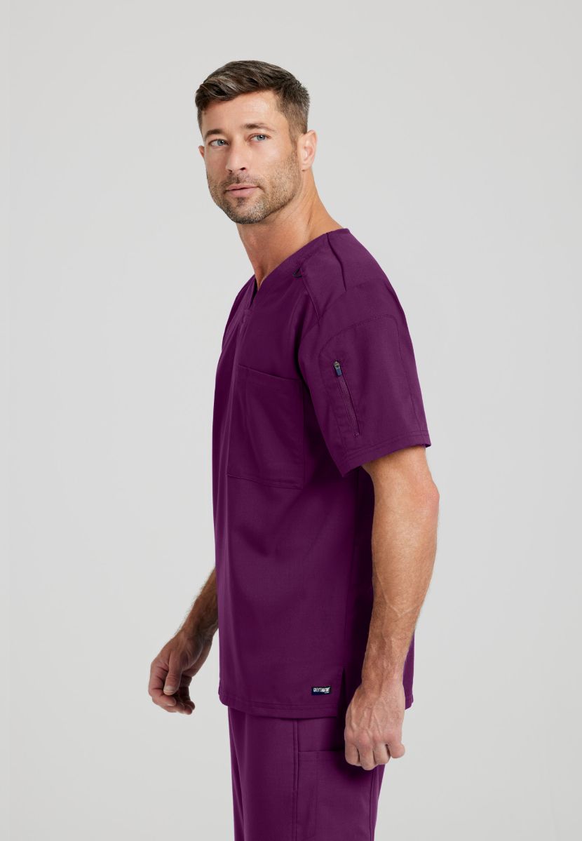 Grey's Anatomy Murphy V-Neck Scrub Top | Wine