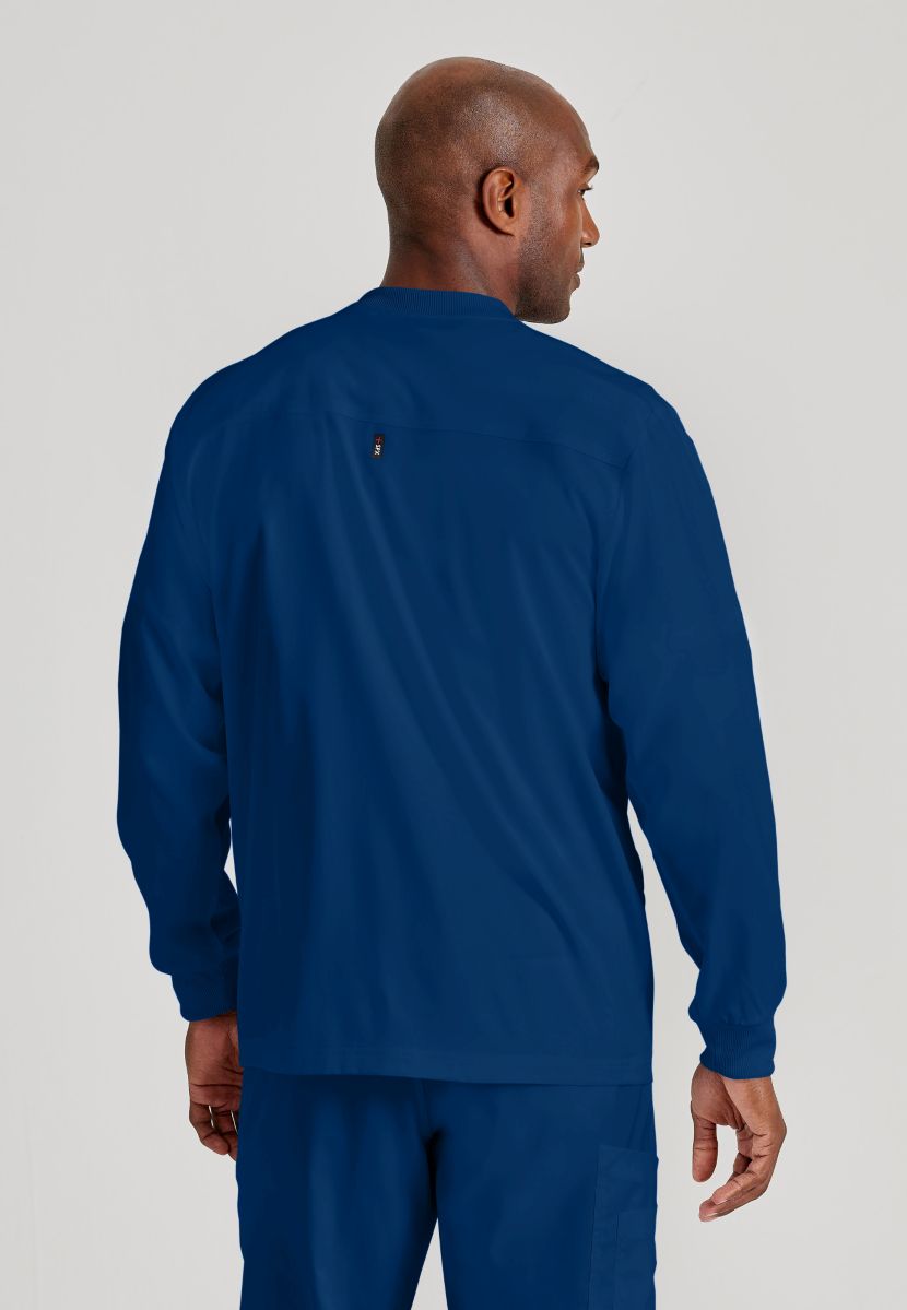 Grey's Anatomy by Barco Spandex Stretch Men's Antimicrobial Warm-Up Scrub Jacket | NAVY