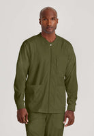 Grey's Anatomy by Barco Spandex Stretch Men's Antimicrobial Warm-Up Scrub Jacket | OLIVE