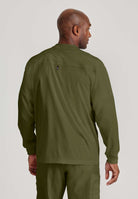 Grey's Anatomy by Barco Spandex Stretch Men's Antimicrobial Warm-Up Scrub Jacket | OLIVE