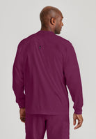 Grey's Anatomy by Barco Spandex Stretch Men's Antimicrobial Warm-Up Scrub Jacket | Wine