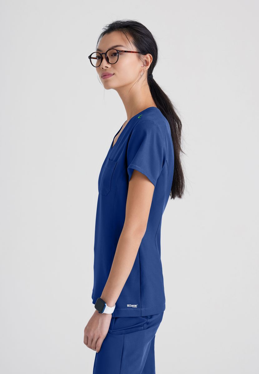 Grey's Anatomy Evolve Sway Scrub Top | NAVY