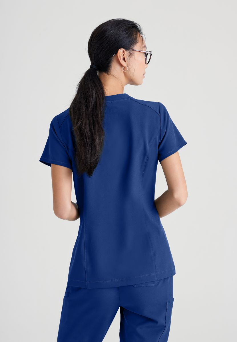 Grey's Anatomy Evolve Sway Scrub Top | NAVY