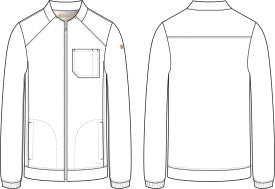 Grey's Anatomy Evolve 3 Pocket Banded Collar Male Warm Up | MAIN-MAGE