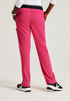 Greys Anatomy Kim 3 Pocket Elastic Back Waistband Zip-Pocket Pants | VIBRANCE PINK
