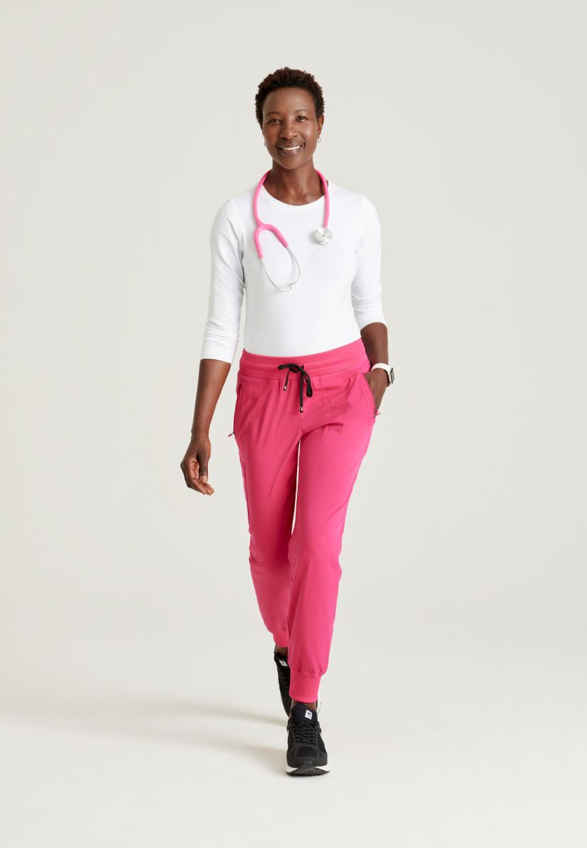 Grey's Anatomy Eden Women's 5-Pocket Cargo Jogger Scrub Trousers | VIBRANCE PINK