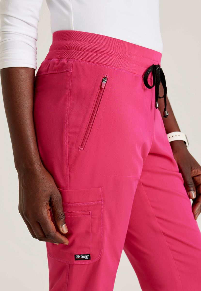 Grey's Anatomy Eden Women's 5-Pocket Cargo Jogger Scrub Trousers | VIBRANCE PINK