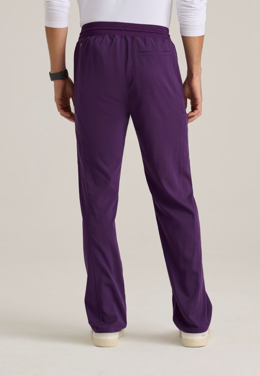 Grey's Anatomy Men's 6 Pocket Straight Pant | Eggplant
