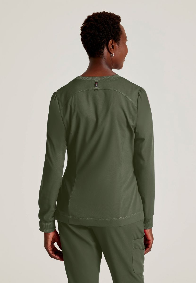 Grey's Anatomy Spandex Stretch Millie Jacket-3 Pocket Zip Jacket | OLIVE