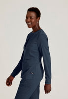 Grey's Anatomy Spandex Stretch Millie Jacket-3 Pocket Zip Jacket | Steel