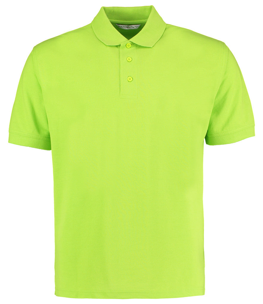 K403 Unisex  Kustom Kit Klassic Poly/Cotton Piqué Polo Shirt | Lime Green