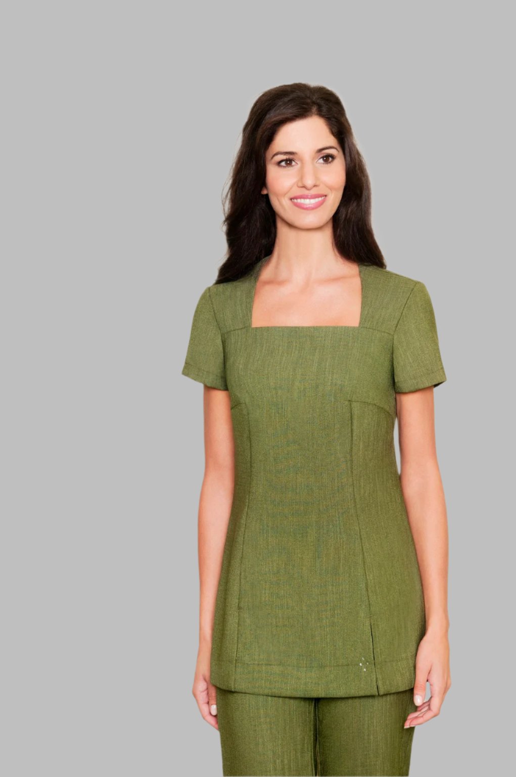 SHANNON TUNIC | MOSS GREEN LINEN LOOK