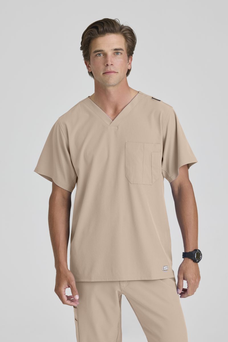 Skechers Structure V-Neck Top | New Khaki