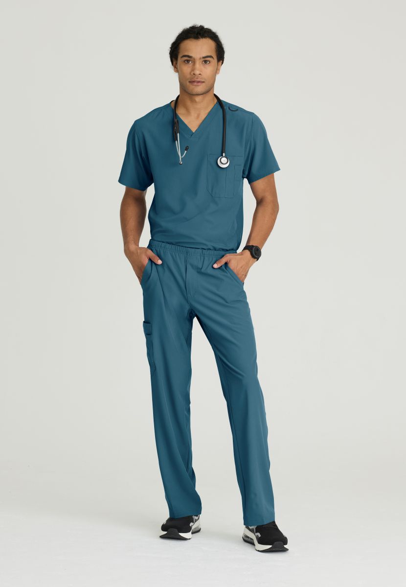 SKECHERS MALE STRUCTURE V-NECK TOP | Caribbean