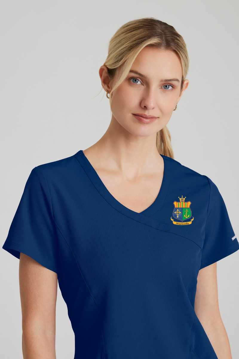 SKECHERS FEMALE RELIANCE 3-POCKET WRAP EFFECT TOP | NAVY