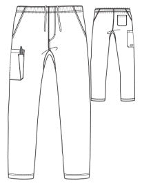 Skechers Male Structure 4 Pocket Elastic Waistband Scrub Trousers | MAIN-IMAGE