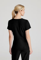 Skechers Reliance 3-Pocket Wrap Effect Scrub Top | BLACK