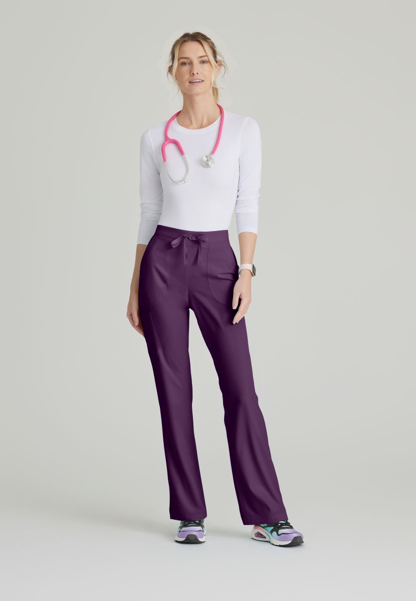 Skechers Reliance 3-Pocket Flat Front Scrub Trousers | Eggplant