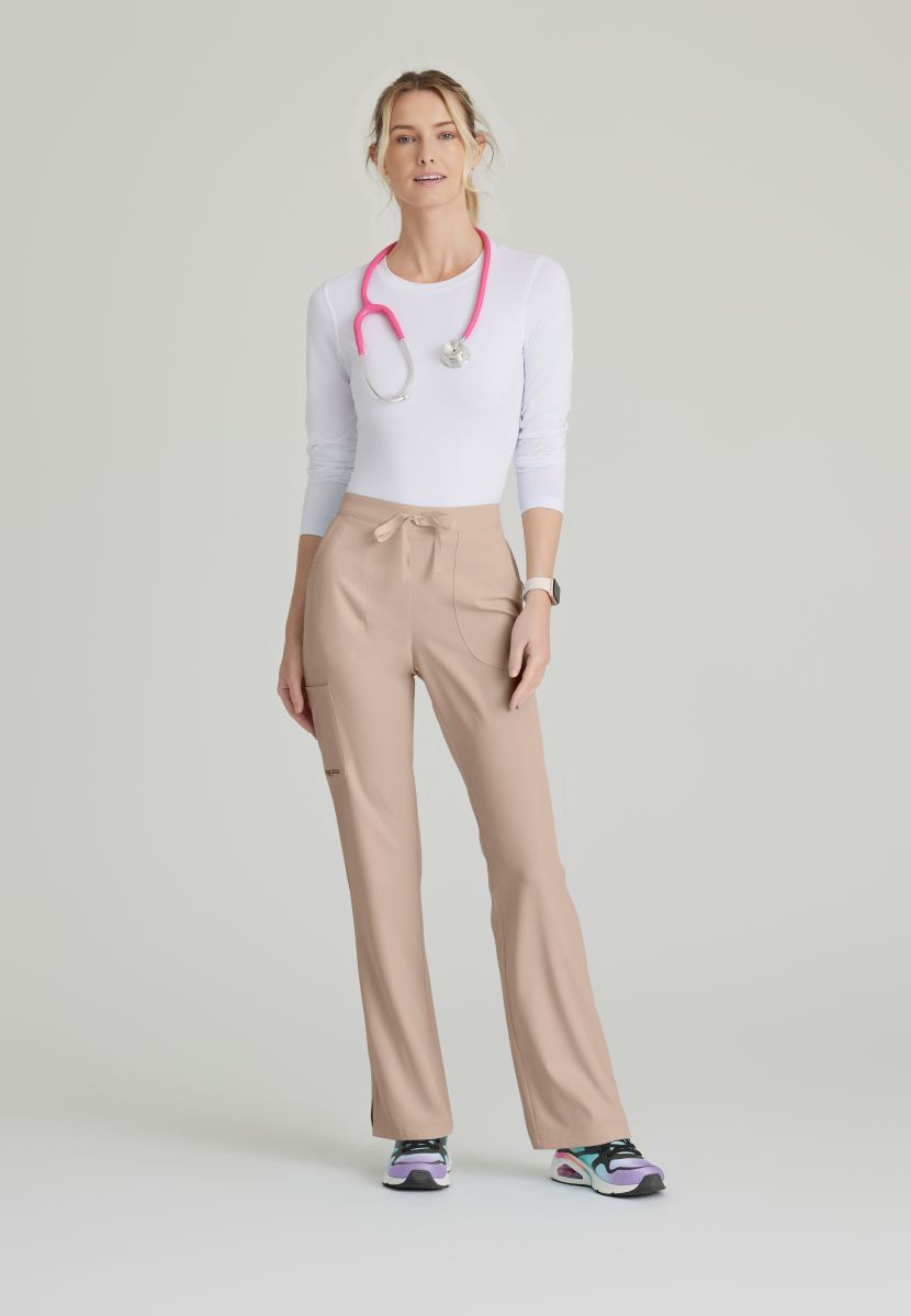 Skechers Reliance 3-Pocket Flat Front Scrub Trousers | New Khaki