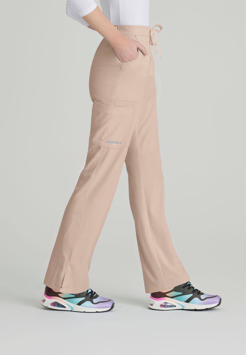 Skechers Reliance 3-Pocket Flat Front Scrub Trousers | New Khaki