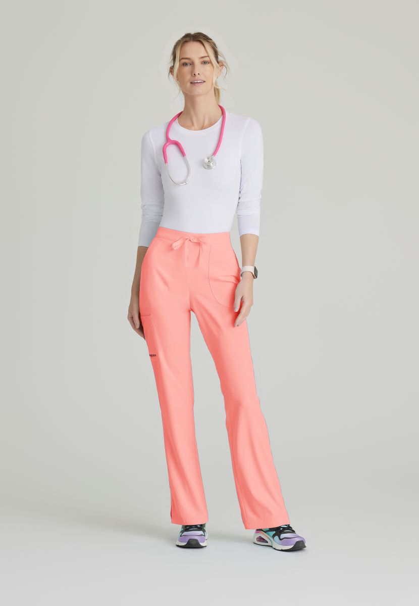 Skechers Reliance 3-Pocket Flat Front Scrub Trousers | Coral Fizz