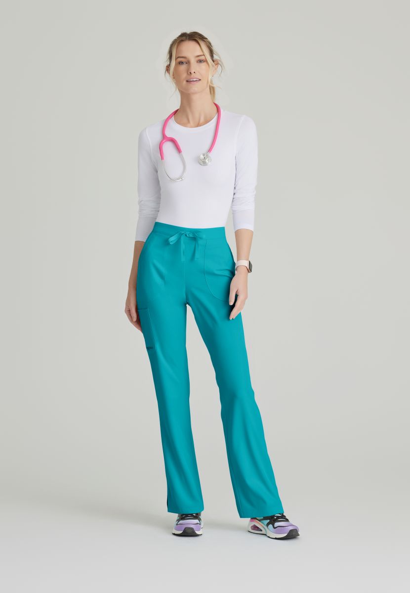 Skechers Reliance 3-Pocket Flat Front Scrub Trousers | Teal
