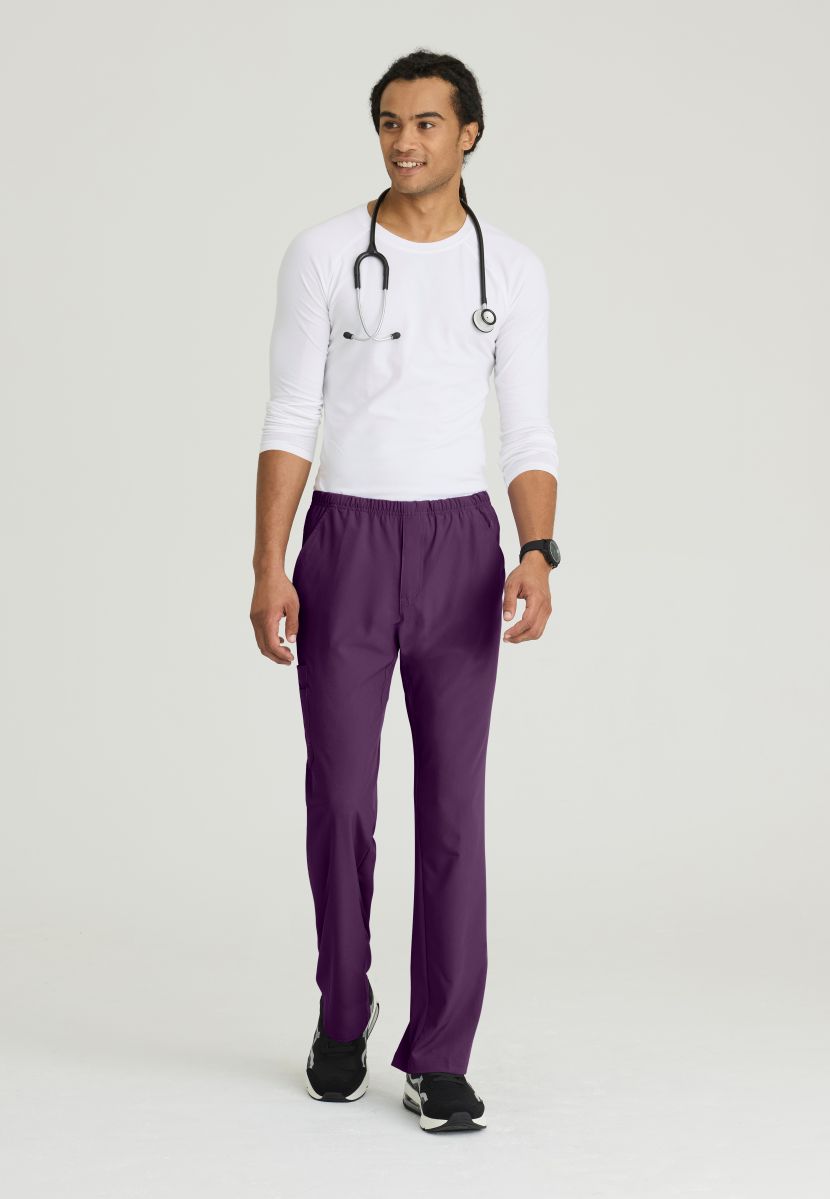 SKECHERS MALE STRUCTURE 4 POCKET ELASTIC WAISTBAND PANT | Eggplant