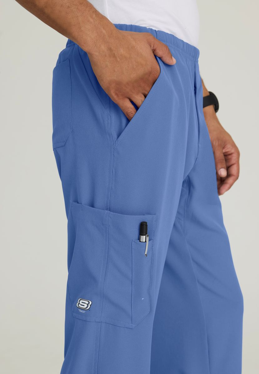 Skechers Male Structure 4 Pocket Elastic Waistband Scrub Trousers | TRUE CEIL