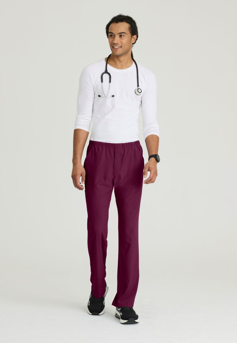 SKECHERS MALE STRUCTURE 4 POCKET ELASTIC WAISTBAND PANT | Wine
