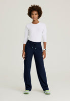 Skechers Scout Women's 5 Pocket Shirred Waistband Wide Leg Pant | NAVY