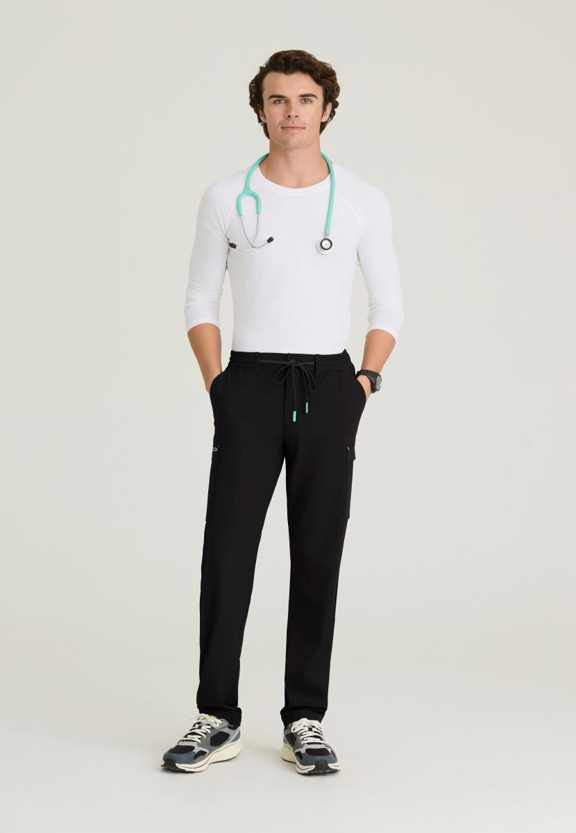 Terrain Men's 6 Pocket Double Cargo Pocket Straight Leg Pant | BLACK