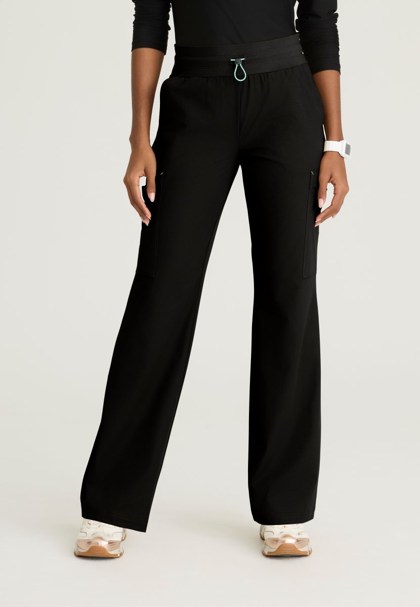 Skechers Explore Women's 5 Pocket Knit Waistband Fit &amp; Flare Pant | BLACK