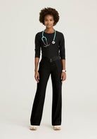 Skechers Explore Women's 5 Pocket Knit Waistband Fit &amp; Flare Pant | BLACK