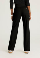 Skechers Explore Women's 5 Pocket Knit Waistband Fit &amp; Flare Pant | BLACK