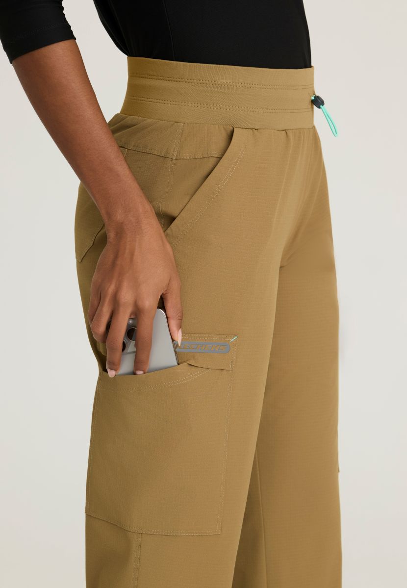 Skechers Explore Women's 5 Pocket Knit Waistband Fit &amp; Flare Pant | Duffle
