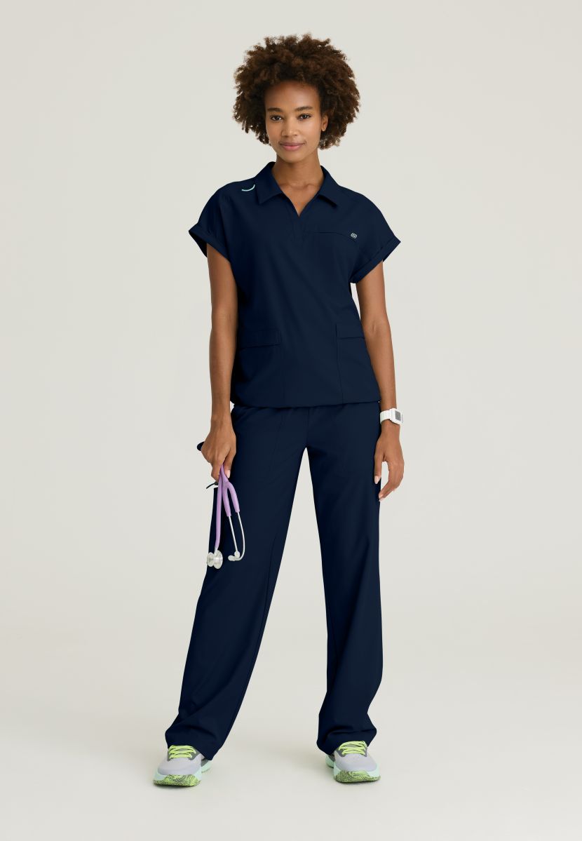 Skechers Charlie Women's 3 Pocket Shirt Collar Dolman Sleeve Top | NAVY
