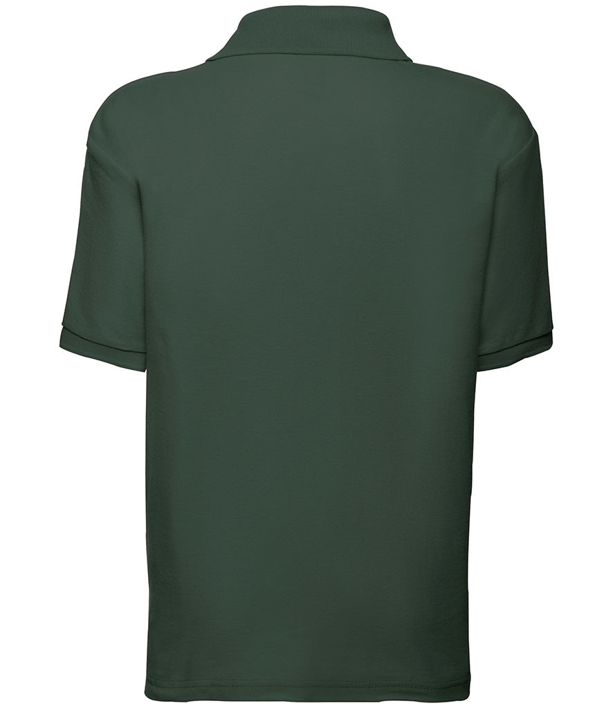 SS11B Fruit of the Loom Kids Poly/Cotton Piqué Polo Shirt | Bottle Green