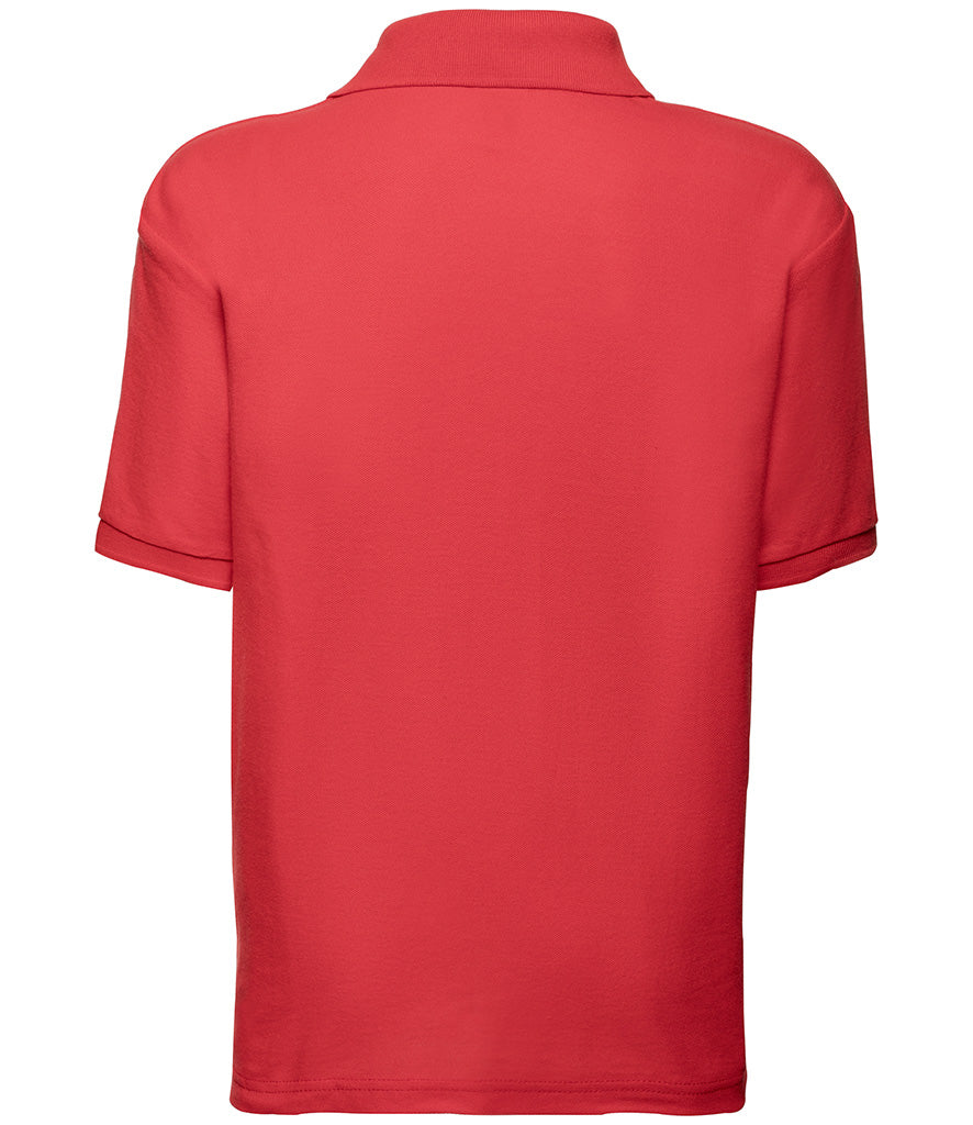 SS11B Fruit of the Loom Kids Poly/Cotton Piqué Polo Shirt | Red
