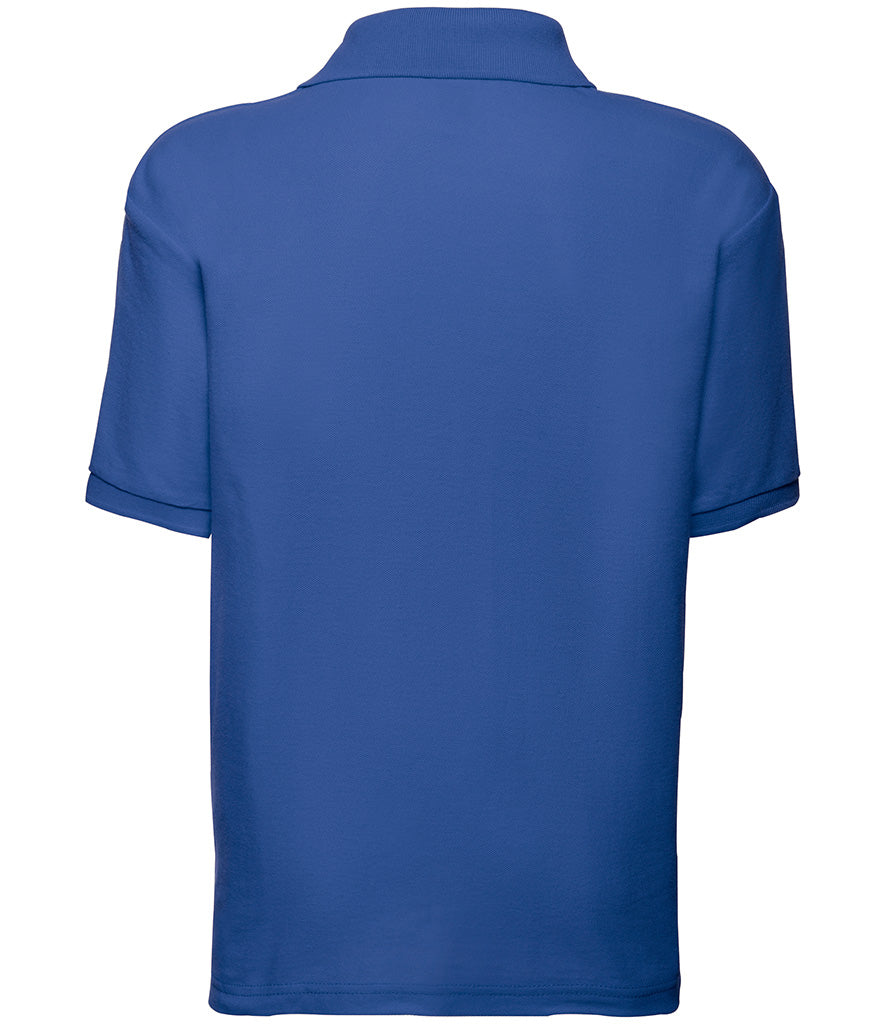 SS11B Fruit of the Loom Kids Poly/Cotton Piqué Polo Shirt | New Royal