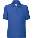 SS11B Fruit of the Loom Kids Poly/Cotton Piqué Polo Shirt | New Royal