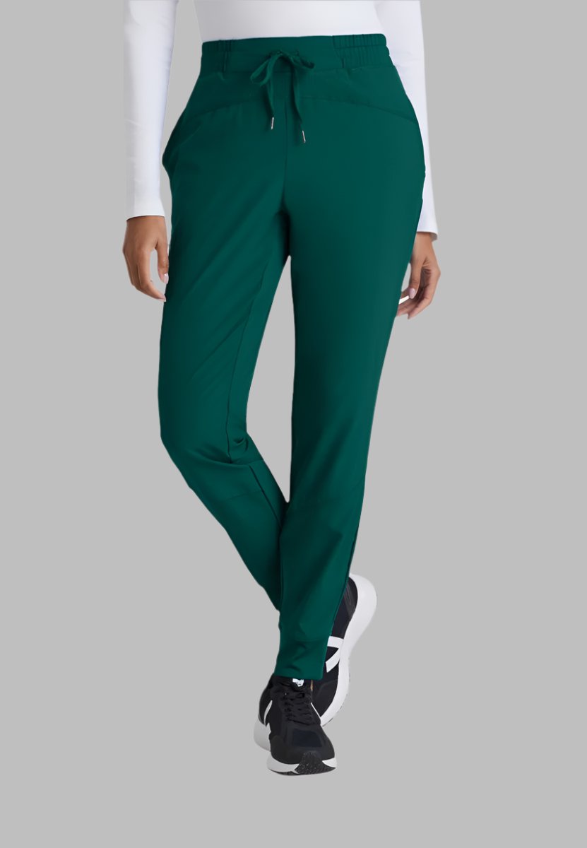 Barco One Drawstring Female Jogger Style Scrub Trousers | Hunter Green