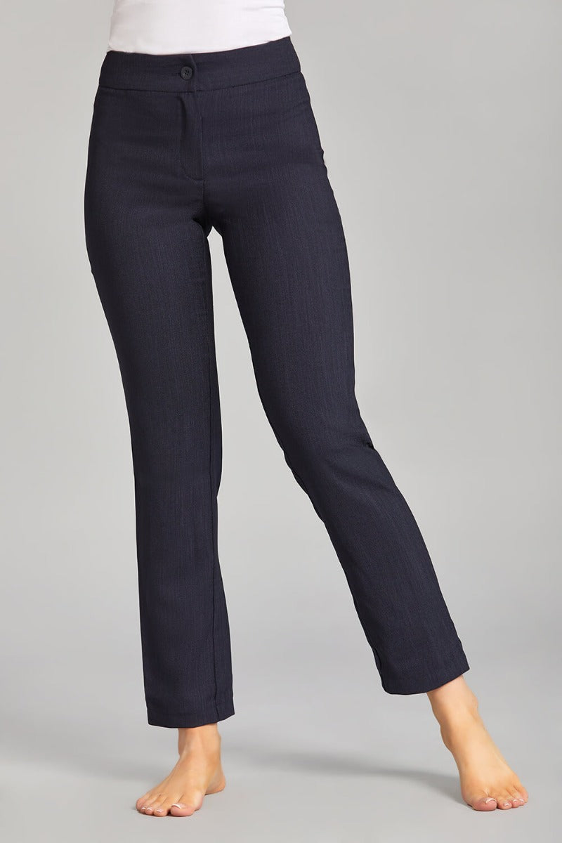 CLASSIC TROUSERS | NAVY LINEN LOOK