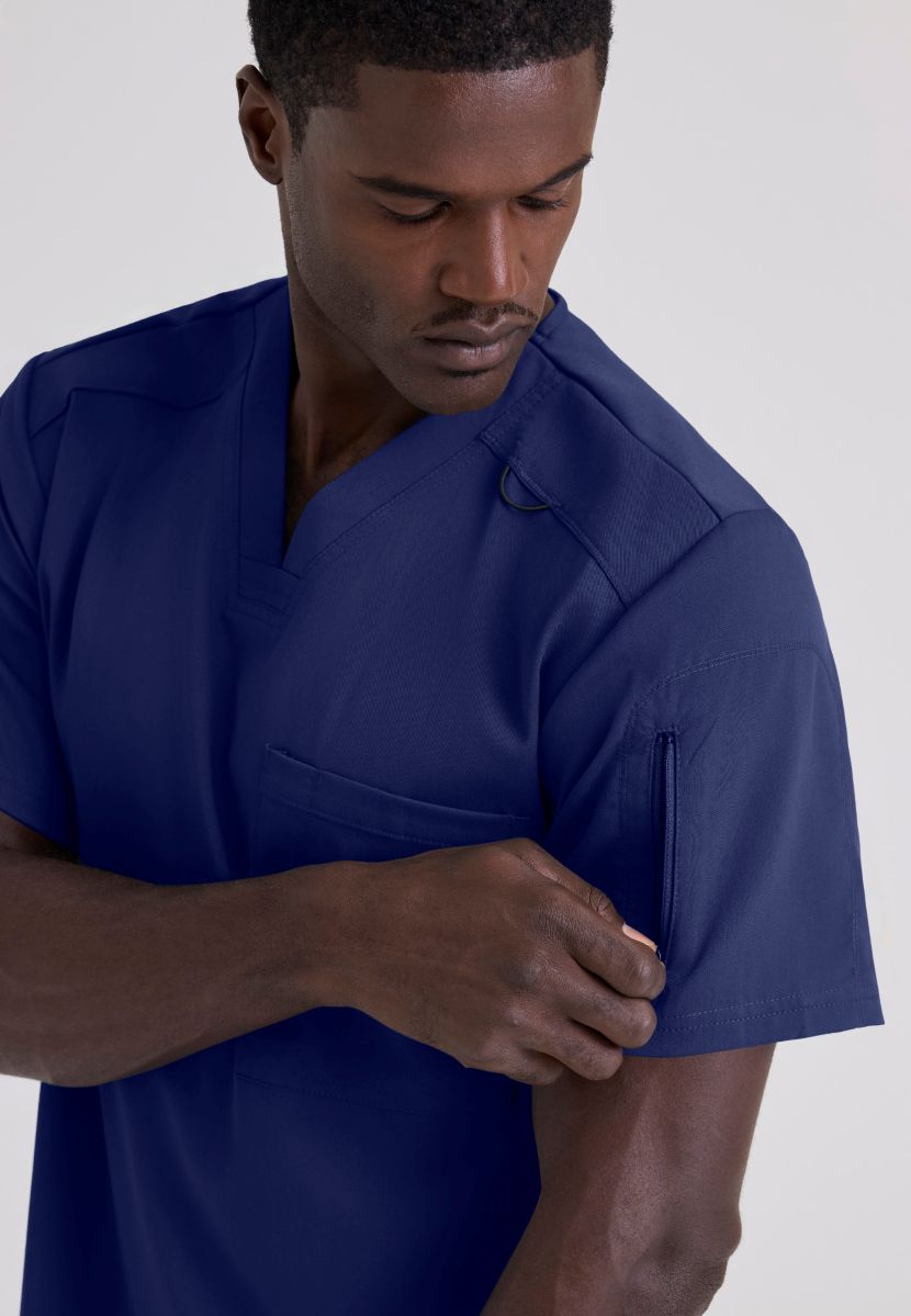 GRST079 Grey's Anatomy Spandex-Stretch Murphy Top | NAVY