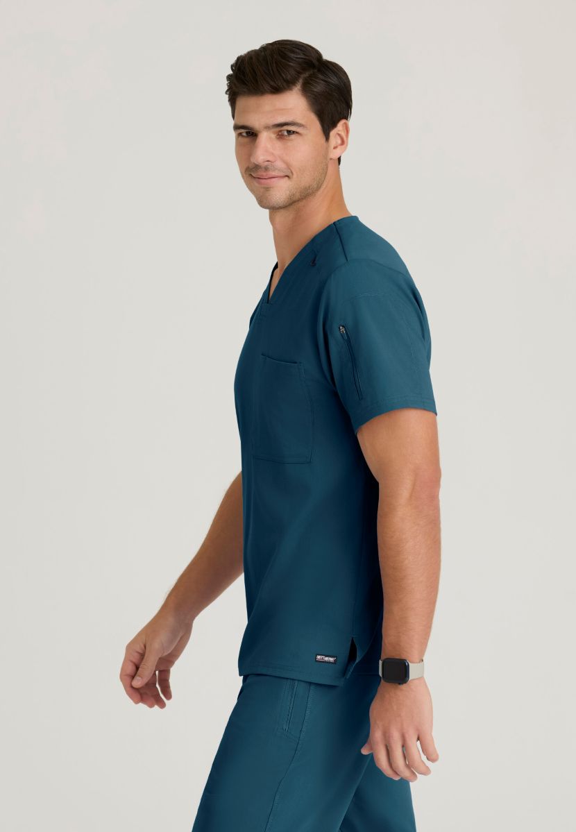 GRST079 Grey's Anatomy Spandex-Stretch Murphy Top | Caribbean