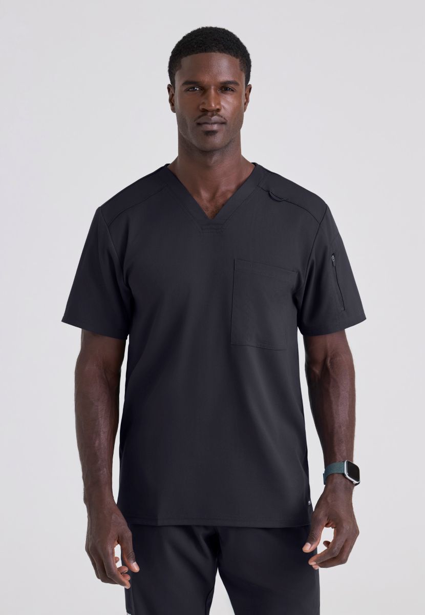 GRST079 Grey's Anatomy Spandex-Stretch Murphy Top | Steel