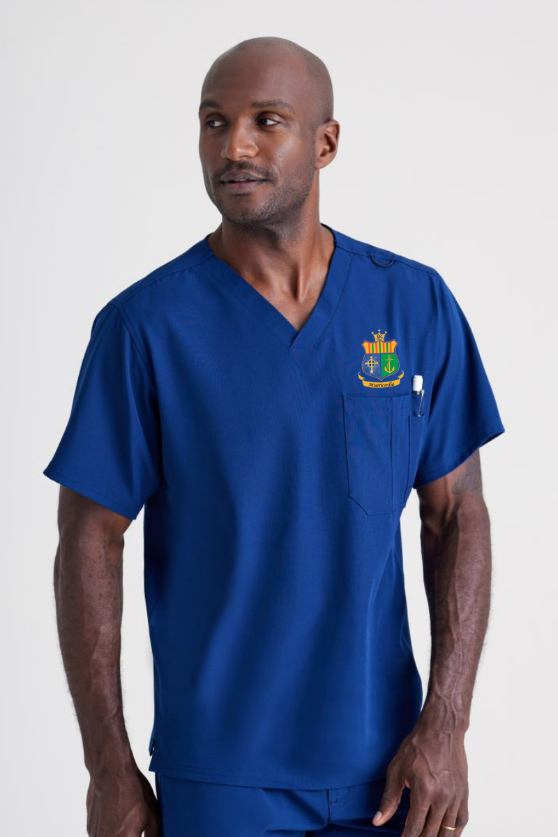 SKECHERS MALE STRUCTURE V-NECK TOP | NAVY