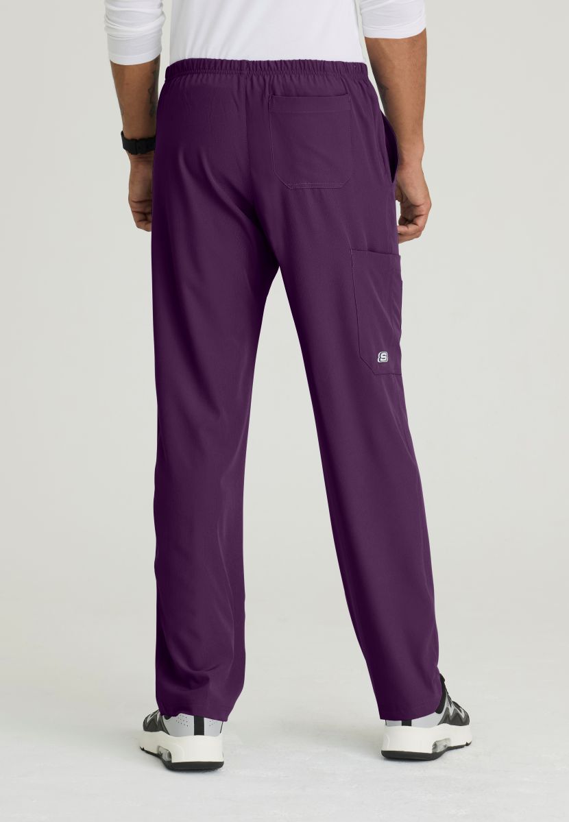 SKECHERS MALE STRUCTURE 4 POCKET ELASTIC WAISTBAND PANT | Eggplant